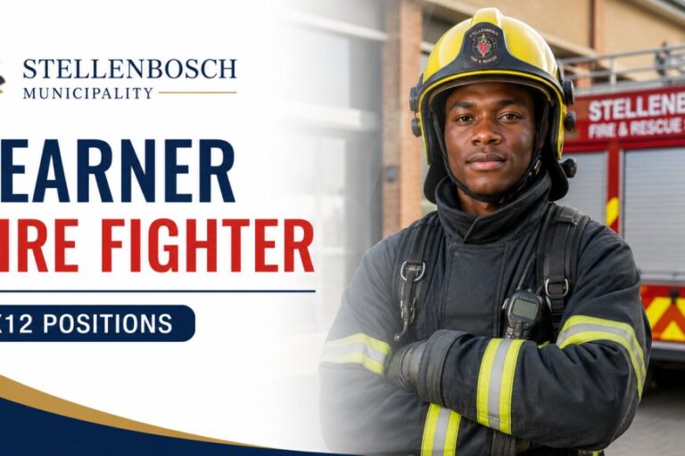 Stellenbosch Municipality Learner Fire Fighter Vacancies 2026 (X12) – Apply for the 12-Month Contract Programme